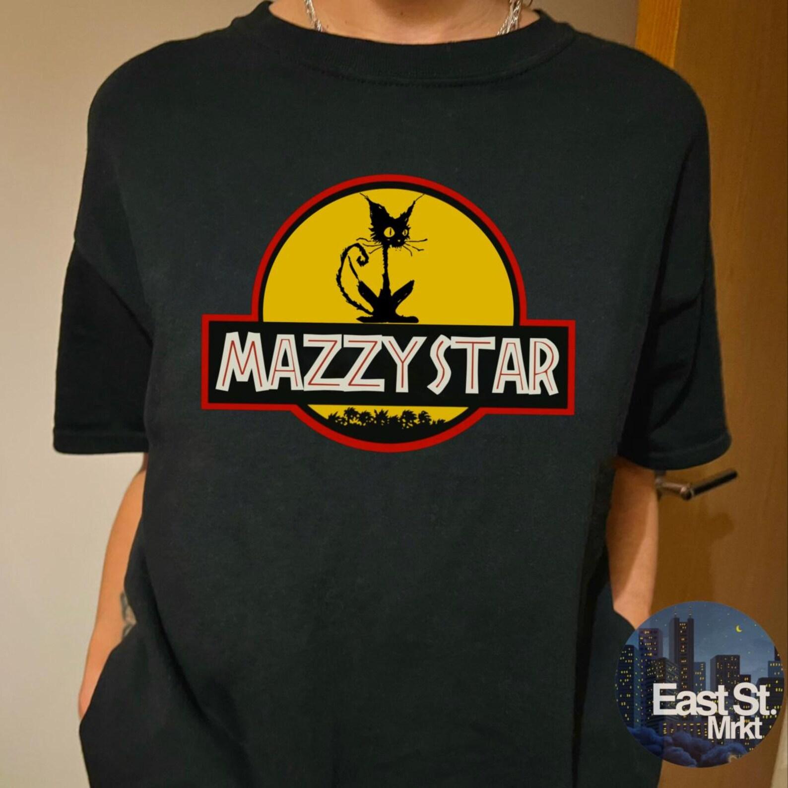Jurassic Mazzy Star Cat T-Shirt: Vintage Style Retro 90s Music Graphic Tee 4XL
