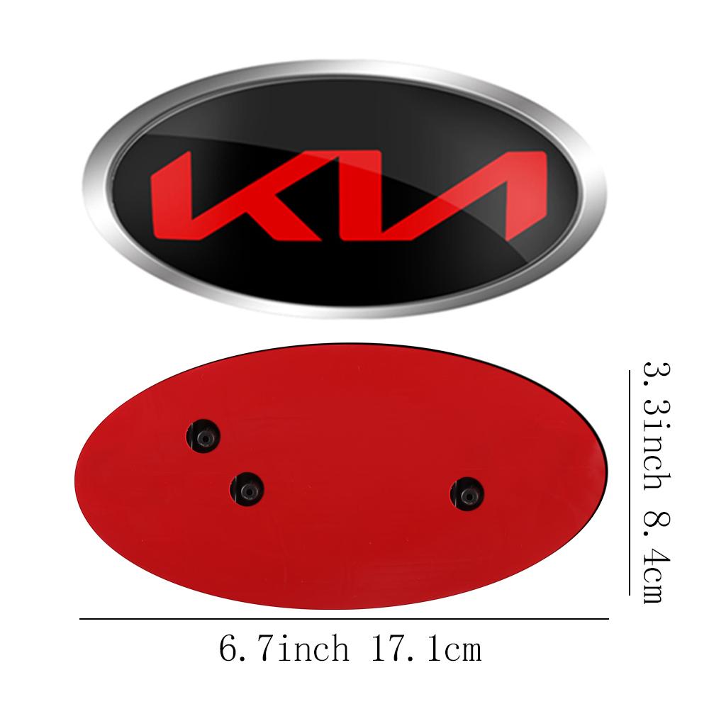 1 Stück Auto Frontklappe Emblem Heckklappe Abzeichen Aufkleber für Kia Rio Picanto Sportage Niro Morning Ceed Optima Seltos Sorento Cerato