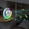 USB Personal Fan 3 Speeds Small Cooling Fan with Colorful Light Portable Table Fan for Home Office Bedroom Dorm Summer Gift