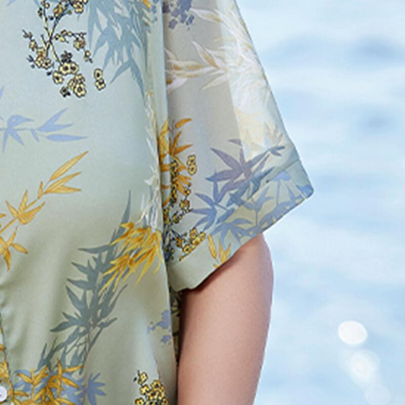 Pastor Mom's Summer Chinese Style Printed Top & Pants Set