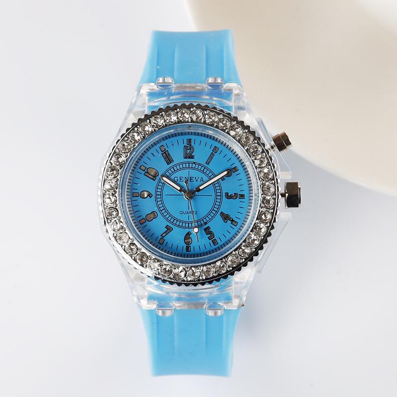Luminous LED Rhinestone Harajuku Quartz Watch for Couples and Students