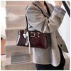 Belt Buckle Design Shoulder Satchels Bag for Women 2025 New in Luxury Designer Handbags Branded Fashion Totes with Pendant