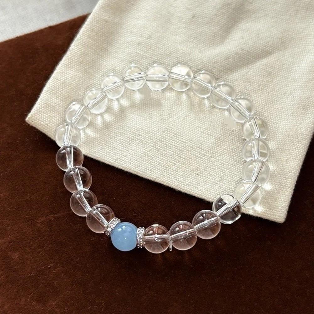 Wristband Crystal Beads Bracelet Hand Jewelry Vintage Beaded Bracelet Clear Crystal Bracelet  Gift