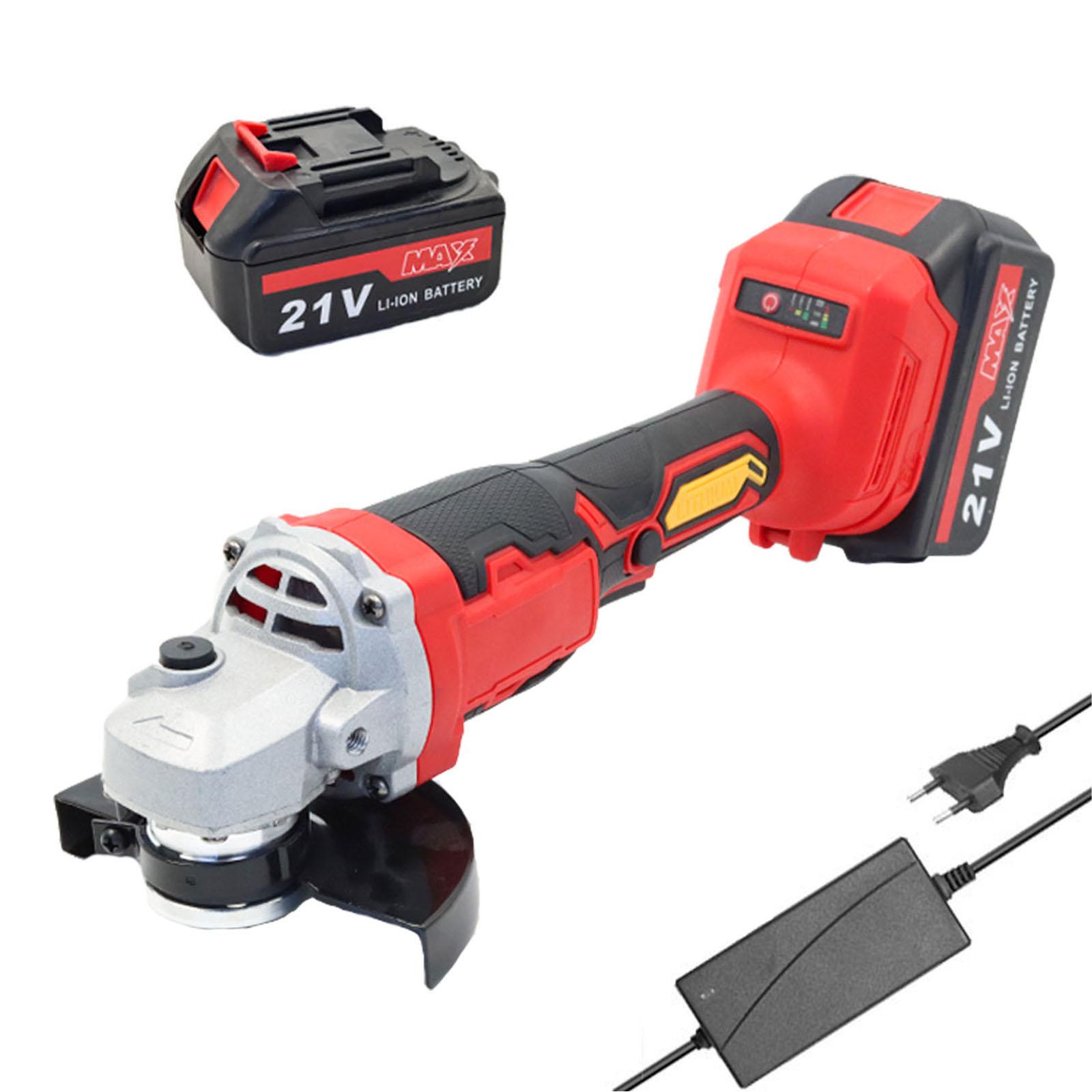 

21V 125mm Angle Grinder Brushless Motor Multifunctional Electric Grinding Tool 2pcs Lithium Battery Cutting Machine