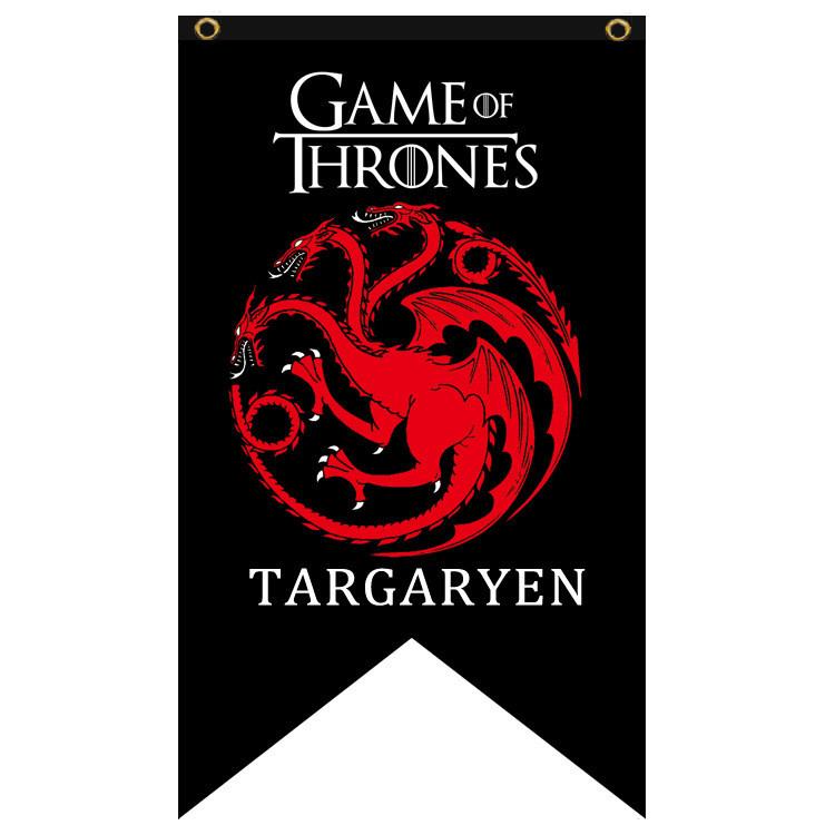 Stendardo Bandiera Game Of Thrones in Tessuto Poliestere per Decorazione Stanza a Tema