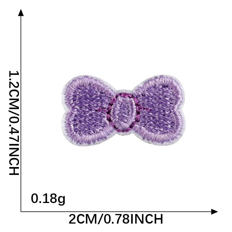 Patch de bordado de laço de desenho animado coreano para passar a ferro para acessórios DIY