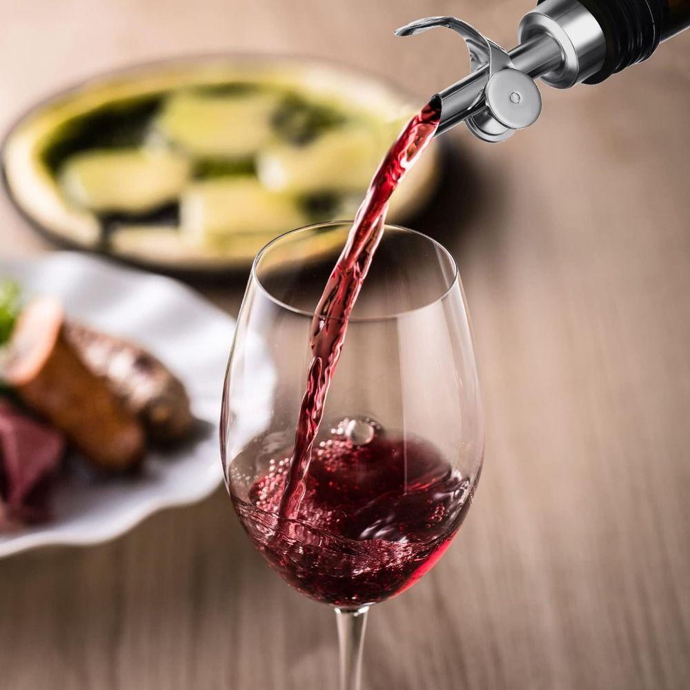 3pcs Stainless Steel Liquor Bottle Pourers Auto Flip Olive Oil Dispenser Spout  Vinegar