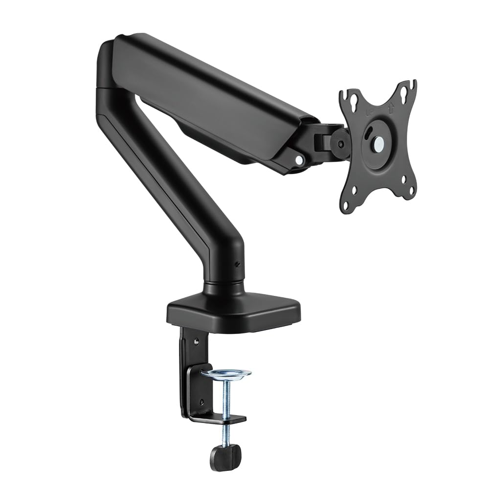 Nakabayashi Digio2 LCD Monitor Arm, Single, Mechanical Spring Type, 17-32 inch compatible, 9kg load capacity, VESA standard compatible, Black Z2755