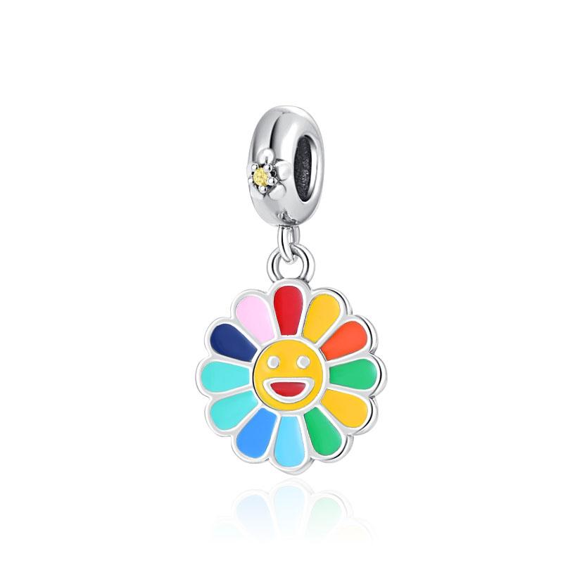 Beautiful Flowers, Butterflies, Crosses,Elephant Pendant Beads 925 Silver European Bracelet DIY Exquisite Jewelry