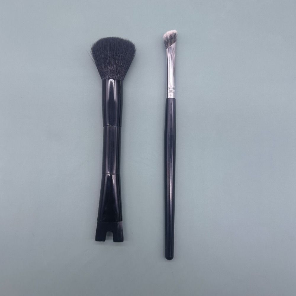 2Pcs 2-in-1 Nose Contour Brush Set Portable Eyeshadow Powder Brush Cosmetic Brush Kit  Beauty Tools
