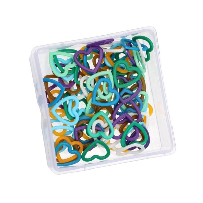 60/80/160/240Pcs Stitching Markers Heart Flower Shaped Stitching Stoppers Crochet Locking Markers Knitting Mark Rings