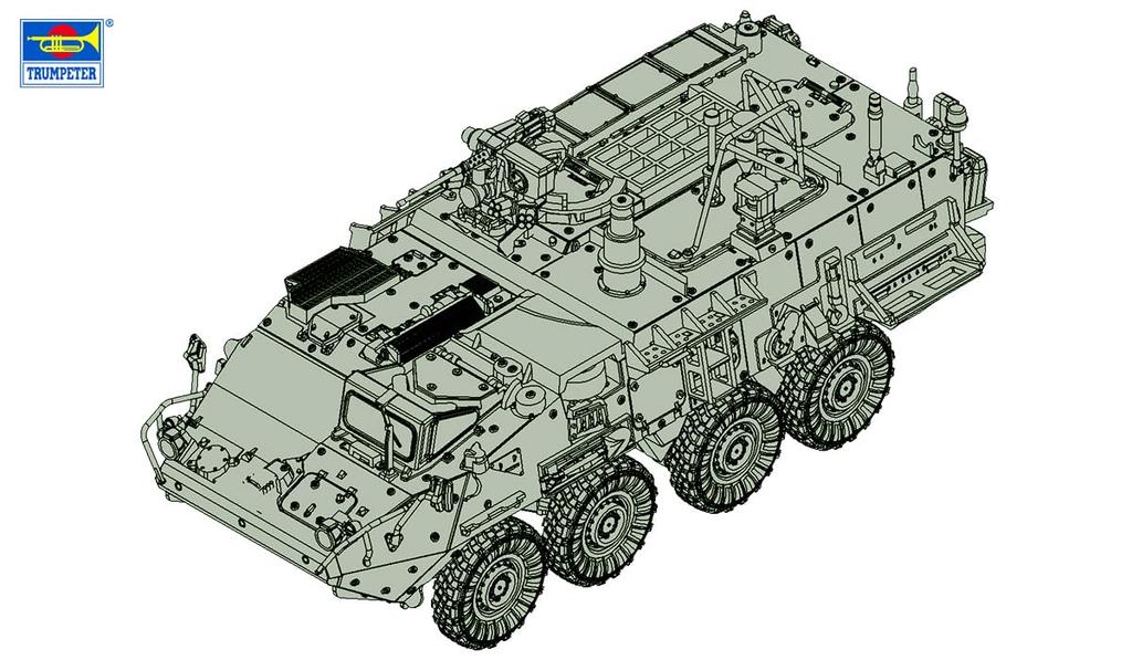 Trumpeter scale American M1135 NBCRV plastic model kit 07429 1/72