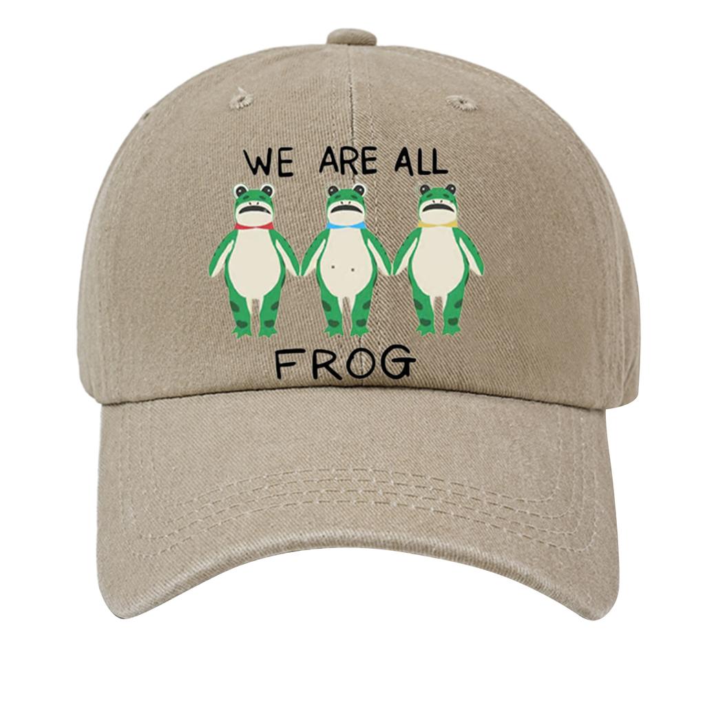 Men's Washed Cotton Baseball Cap With Printed Distressed Soft Top Denim Hat, Vintage Hat