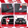 Christmas Car Accessories Reindeer Antlers Nose Set Candy Cane Design Easy Install Durable Fabric Car Decoration For Xmas