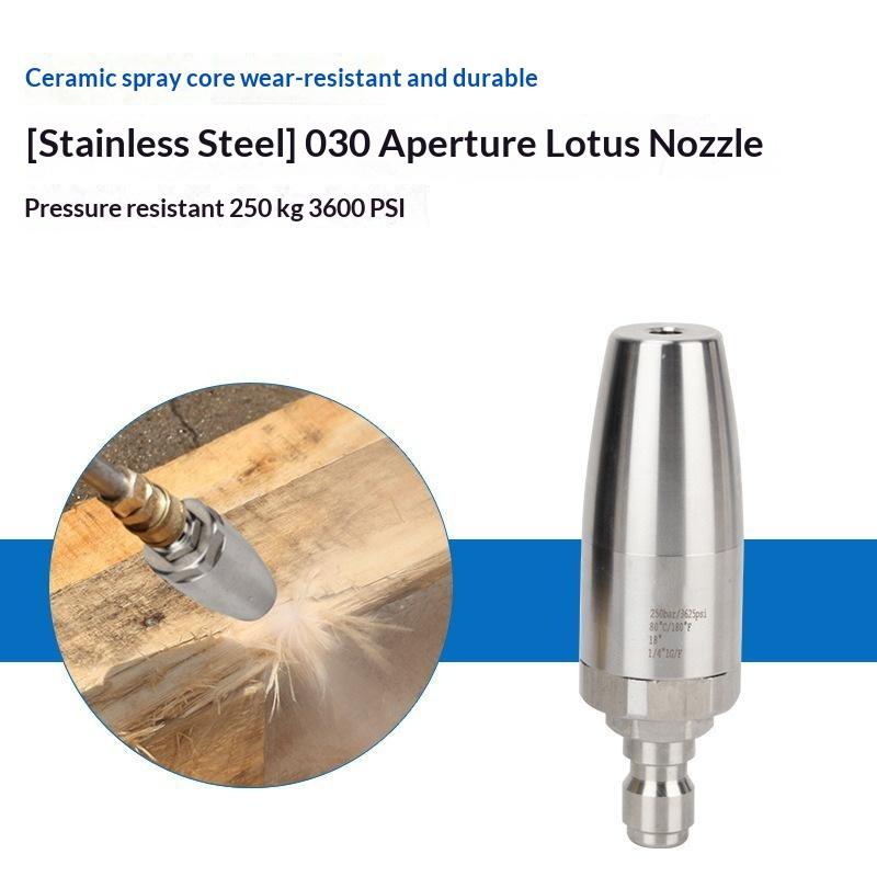 30/35/40/45/50 360° Stainless Steel Swivel Pressure Washer Nozzle Quick-Connect Lotus Spray Head For Tree Bark Rust Removal
