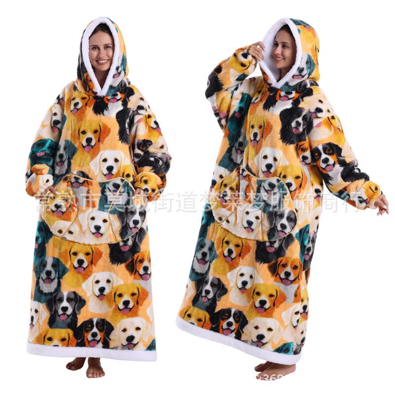 Women's Winter Cozy Velvet Robe - Double-Sided Soft Cotton for Cold Protection and Comfort