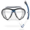 Mask and Snorkel Set - CRESSI - Big Eyes Evolution - Advanced Dry Snorkel (Aquastop) - Transparent/Blue - One Size