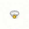 925 Sterling Silver Unisex Citrine Ring – Oval Cut Yellow Gemstone Ring for Abundance & Everyday Elegance, Minimal Ring for Her and Him