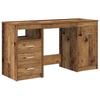 Desk with Under Cabinet Reclaimed Wood Look Particleboard