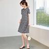 Srcr Women's Striped Mulberry Silk T-Shirt Dress