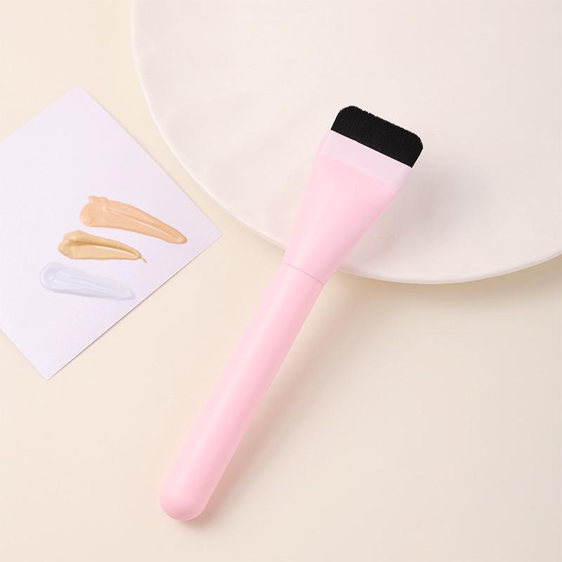 

Ультратонкая кисть для тональной основы Легкая и тонкая кисть для контура лица Плоская кисть для контура Кисти для растушевки тонального крема для макияжа розовый