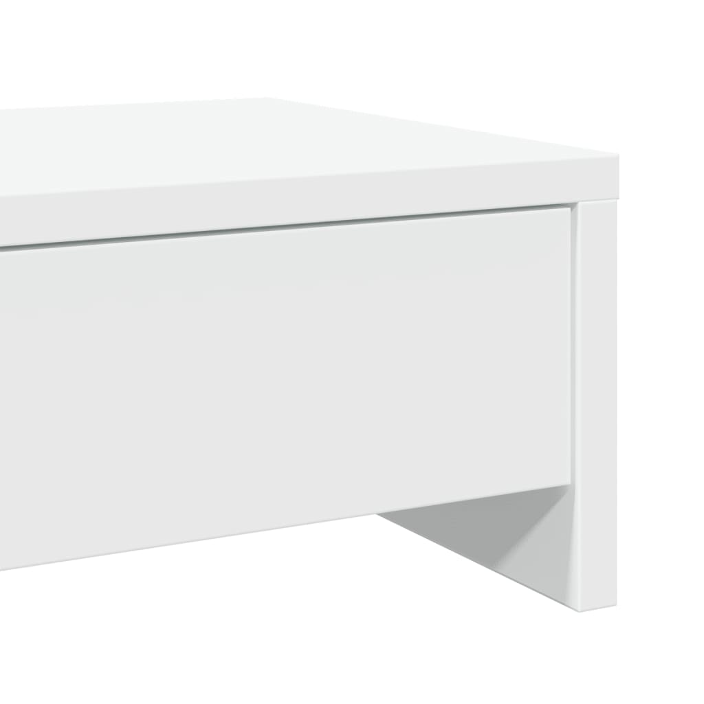 Vidaxl Podstawka Pod Monitor, Z Szufladami, Biała, 100X27X15 Cm