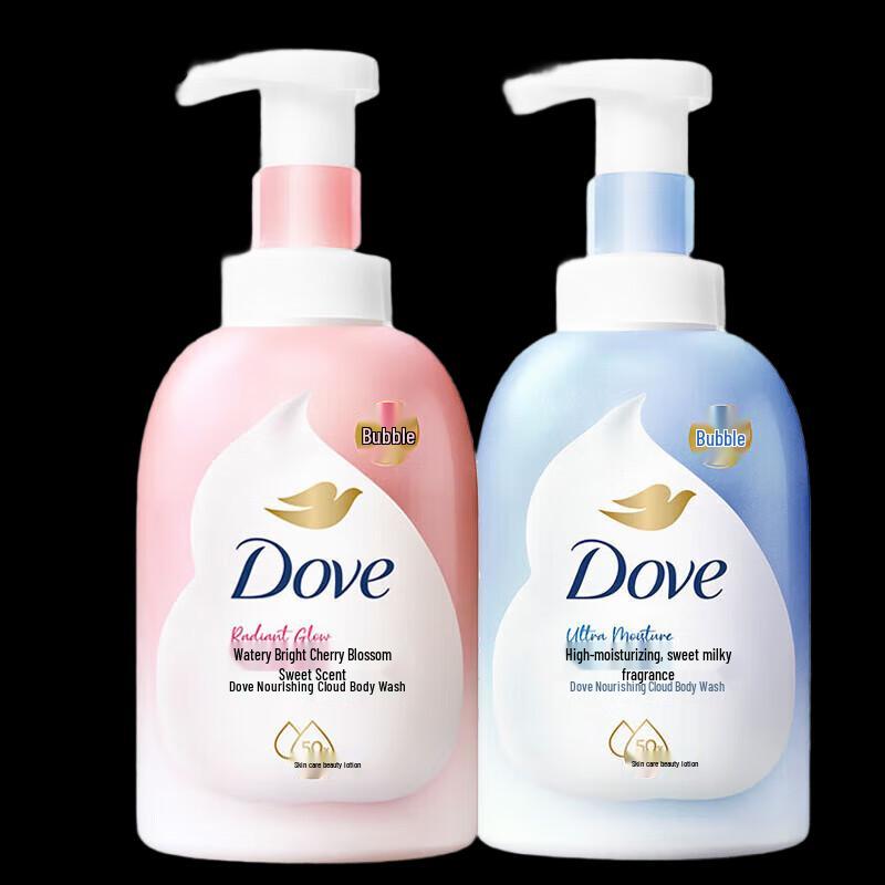 

Dove Foaming Deep Cleanse + Cherry Blossom Scent Shower Gel (Twin Pack)