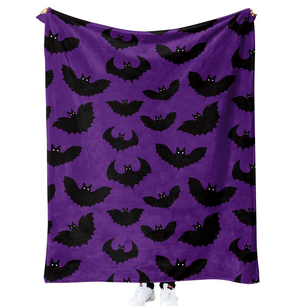 Halloween Pumpkin Design digitalprinted polyester Bedroom velvet flannel soft sofa cover blanket Fleece soft sofa cover