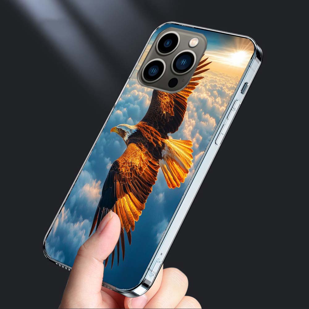 Coque de téléphone Aigle en plein vol Chasse Pour Iphone 16E 15 Pro 14 Plus 17E 16 17 Pro Max Air 11 12 13 Mini Antichoc Capa Jolie Housse