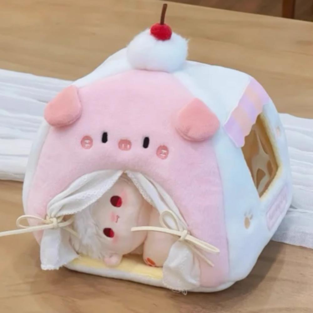 

Кукла Серии Животные Спящая Кровать Игра Притворство Замок Принцессы Палатка для Куклы Милый Гиф Little pig