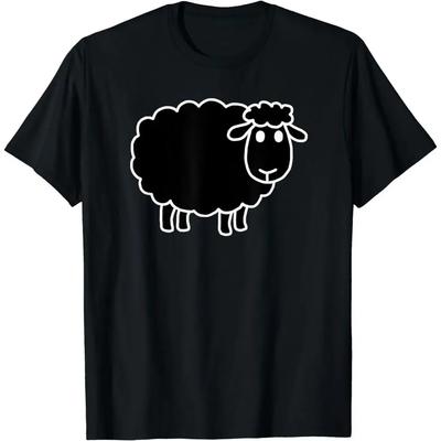 Sheep That Is Black, Funny, Jokes, Sarcastic T-Shirt Unisex T-shirts For Men Women Summer Tees Vintage Oversized