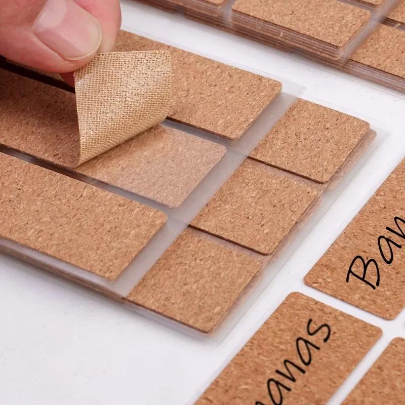

36-96 шт. Дубовые деревянные этикетки, наклейки, самоклеящиеся наклейки для бутылок, банок, этикетки для органайзеров, упаковочные этикетки