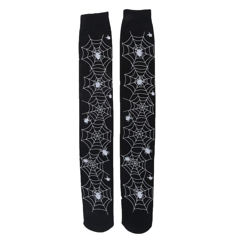 Halloween Blood Print Stockings Spider Web Printed Over Knee Bottoming Socks Nurse Stockings Bloody Zombie Blood Cosplay Socking