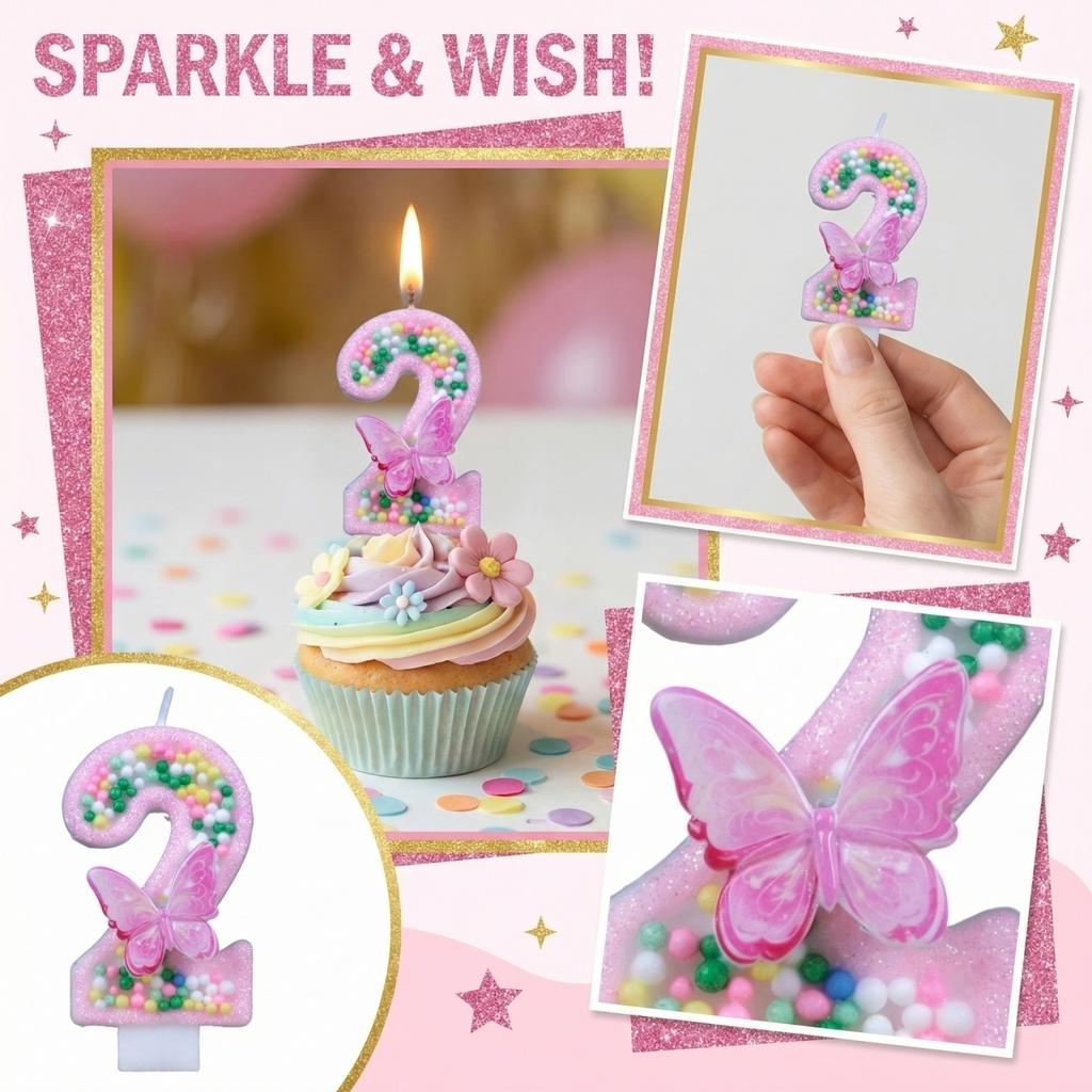 Fashion Cartoon Creative Birthday Candles Party Digital Candles