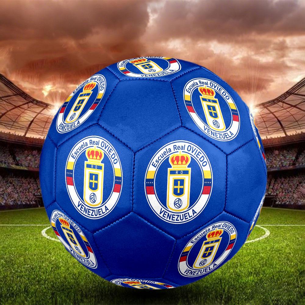 Real Oviedo size5 Soccer Ball, colorful, suitable for all ages, machine-stitched, PVC material, competition grade,durable and high bounce
