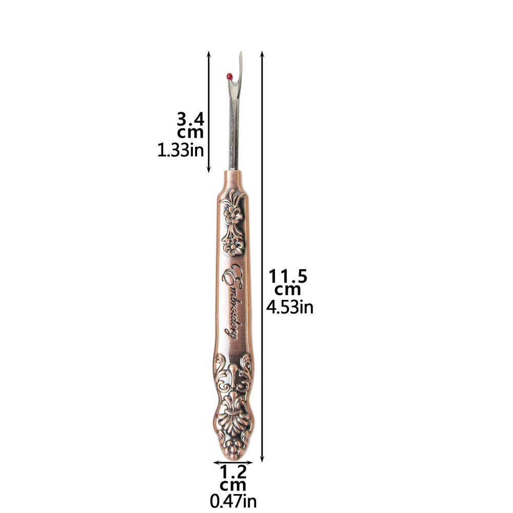 Vintage Stainless Steel Handle Craft Thread Cutter Seam Ripper Stitch Unpicker Cross-Stitch Sewing Thread Remover Needlework