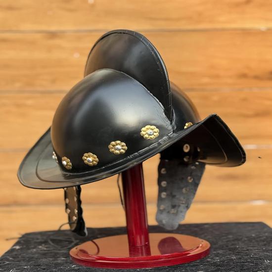 Стальной шлем Морион Испанский 18 калибра, Открытое лицо Боевой Подарок Хэллоуин Рождество