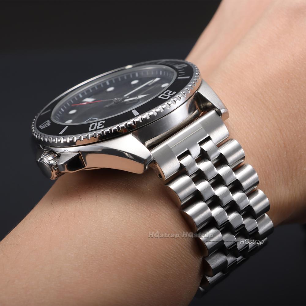 Solid Stainless Steel Watchband for Seiko Quick Fit Bracelet for Jubilee Solid Buckle Screw Link 20mm 22mm Men Watch Accessories