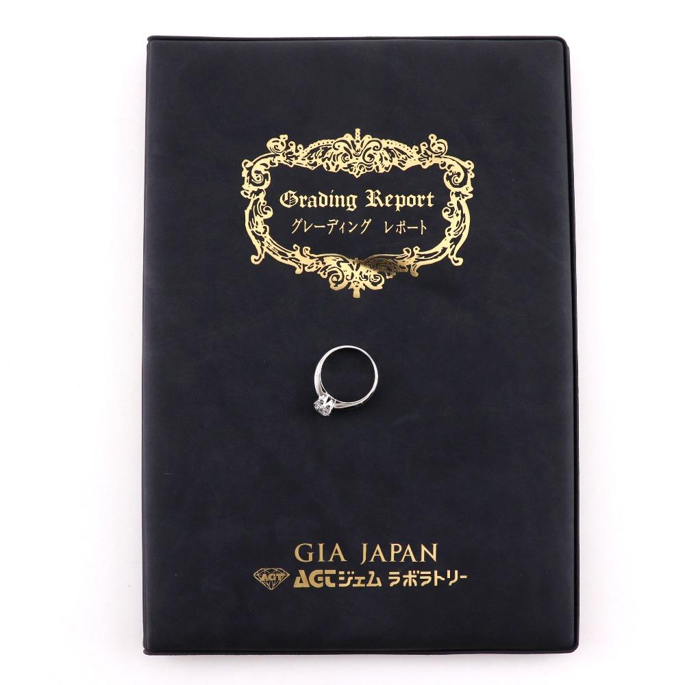 Ring Pt900Platina/diamant #7.4(US-storlek) 5,4g Använt av kvinnor