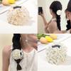 Green Plaids Floral Design Hair Claw Clip Practical Plastic Hairpin Gentle On Hair Suitable For Travel And Commuting