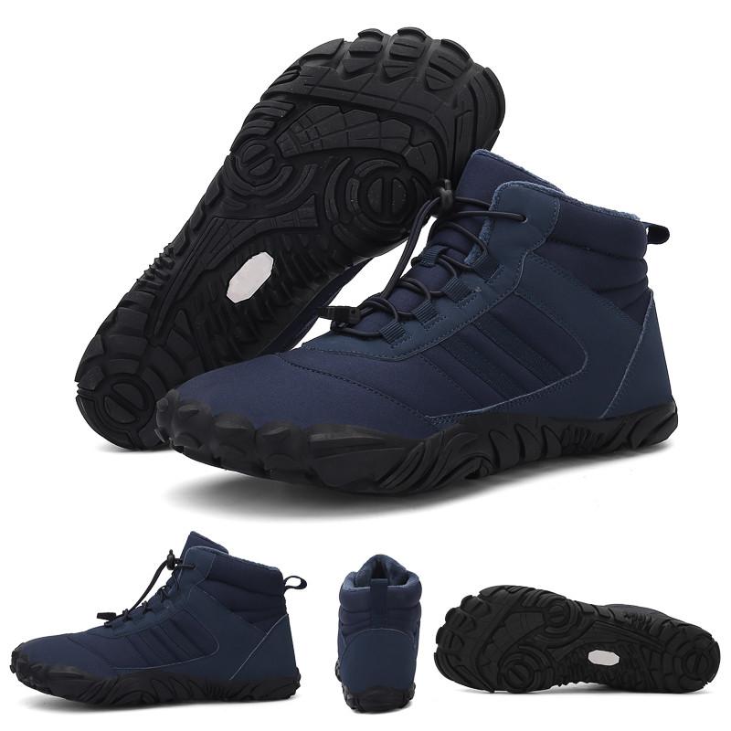 Warm Snow Boots Plush Cotton Shoes Non-slip Winter Outdoor Sneakers Ankle Boots Barefoot Walking Hiking Sports Shoes