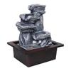 Tabletop Water Fountain | Polyresin Indoor Outdoor Water Fountain with LED Lights | Home Decor, Office, Living Room
