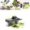 Vegetable Cutter Fruit Slicer Grater Shredder Drain Basket Slicer 8 In 1 Gadgets