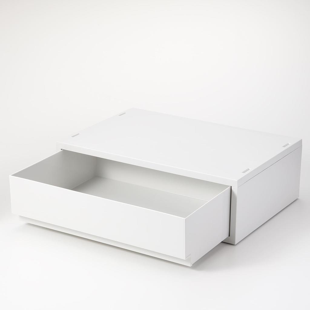 MUJI Recycled Polypropylene Small Item Storage White 37cm W x 26cm D x 12cm 84799655 Case, Wide, Medium, Gray, Approx. H,