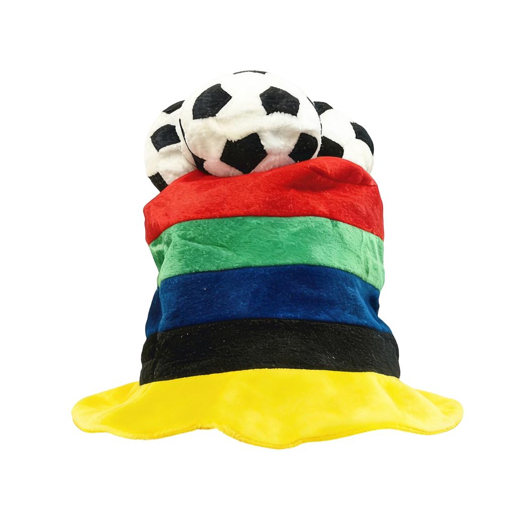 Hattar med fotbollsfanflaggtema, partyhattar, festhattar, hattar för att titta på och heja på matchen.