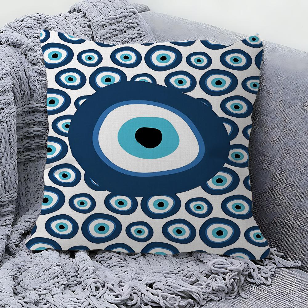 Blue Lucky Eyes Office Cushion Pillowcase Car Cushion Cover45X45CM Lumbar Pillowcase Sofa Pillowcover