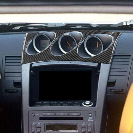 Carbon Fiber Interior Radio Control Panel Trim Cover For Nissan 350Z 2003-2005