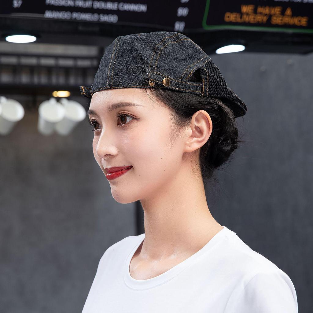 Adjustable Waiter Work Beret for Men & Women – Custom Logo Printing, Ideal for Baking & Catering