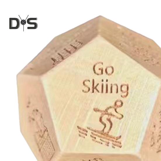 12 Sides Food Decision Dice Wooden Couple Date Night Ideas Dice Portable Dinner Takeaway Decider Dice Adults Girlfriend Boyfriend Date Night Props