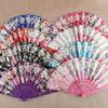 Handheld Embroidery Fan Plastic Chinese Folding Fan Flower Lace Fan  Summer